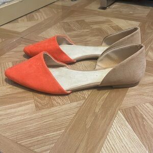 Old Navy Two-Tone D'Orsay Pointed Suede Flats